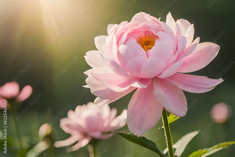 Fototapeta premium pink lotus flower generated by AI tool