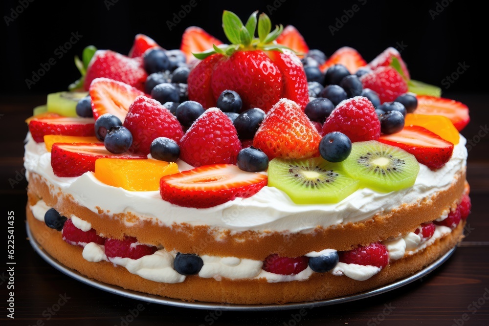 cheesecake with berries and fruit cheesecake with berries and fruit