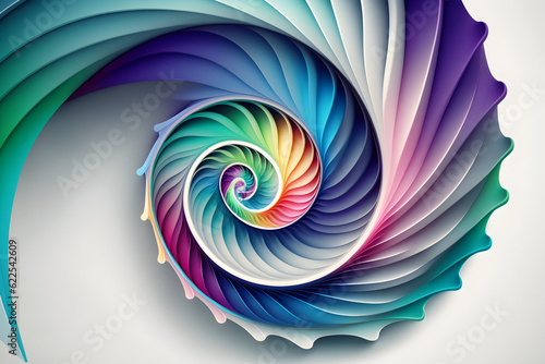 abstract 3d spiral background with swirls