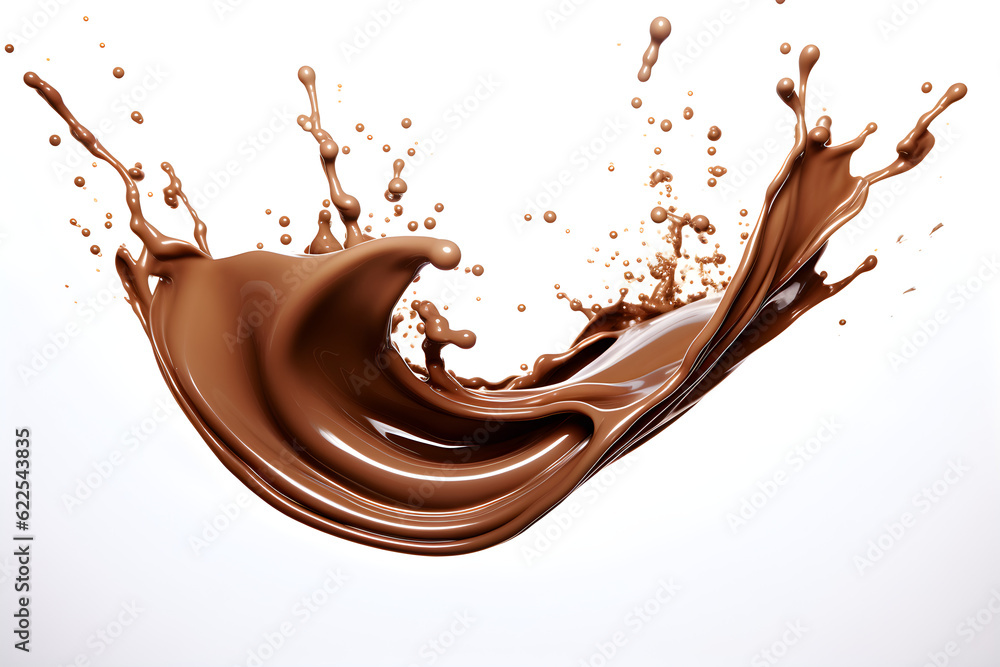chocolate splash isolated on white background chocolate splash isolated on white background