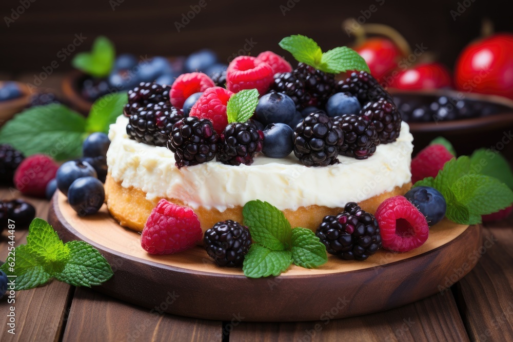cheesecake with berries and fruit cheesecake with berries and fruit