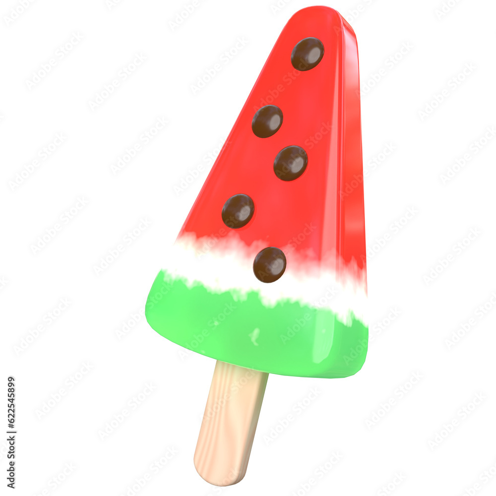 3D Watermelon Ice cream Illustration 3D Watermelon Ice cream Illustration