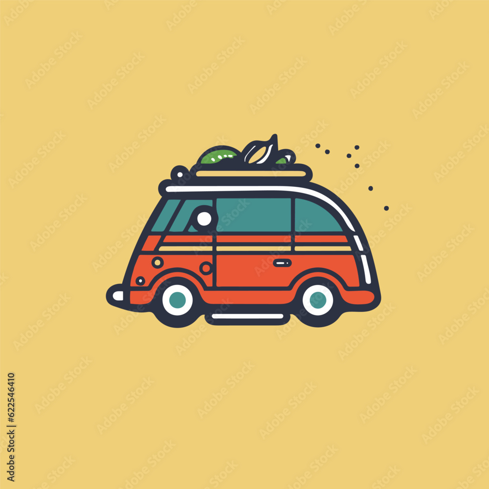 A cartoon of a food van illustration
A cartoon of a food van illustration