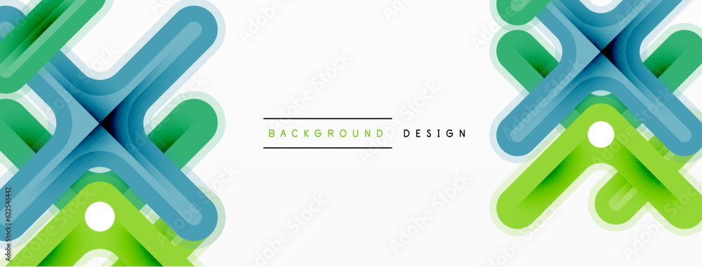 Fototapeta premium Cross line background minimal geometric template. Design for wallpaper, banner, background, landing page, wall art, invitation, prints, posters