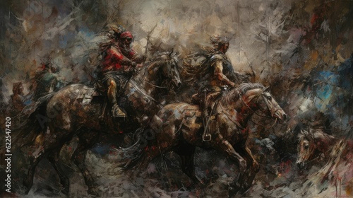 After Epic Battle Bodies of Dead, Massacred Medieval Knights Lying on Battlefield © jambulart