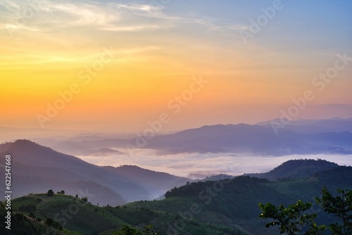 sunrise over mountains © Surakiet