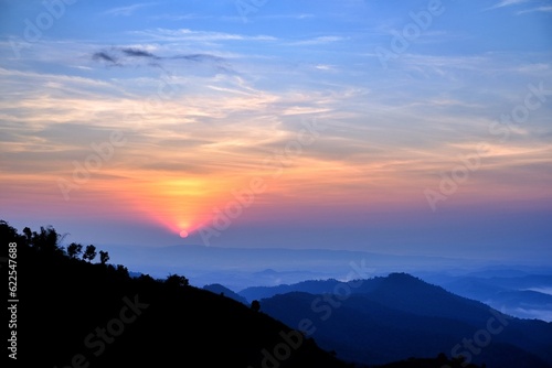 sunrise over mountains © Surakiet