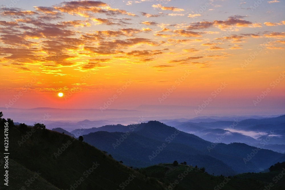 sunset in the mountains sunset in the mountains