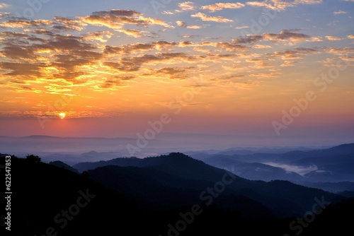 sunset over the mountains © Surakiet