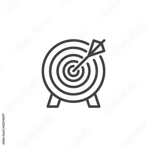 Target with arrow line icon
