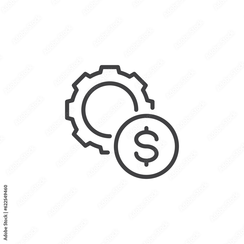 Money control line icon