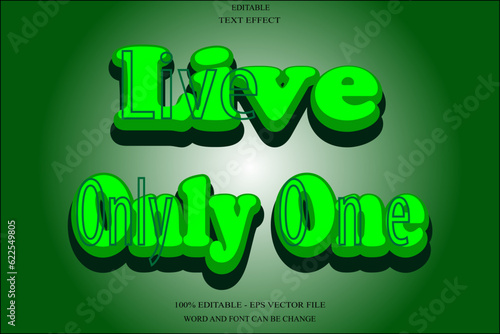 Live Only One Editable Text Effect photo