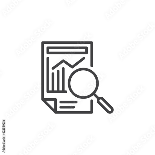 Business analysis line icon