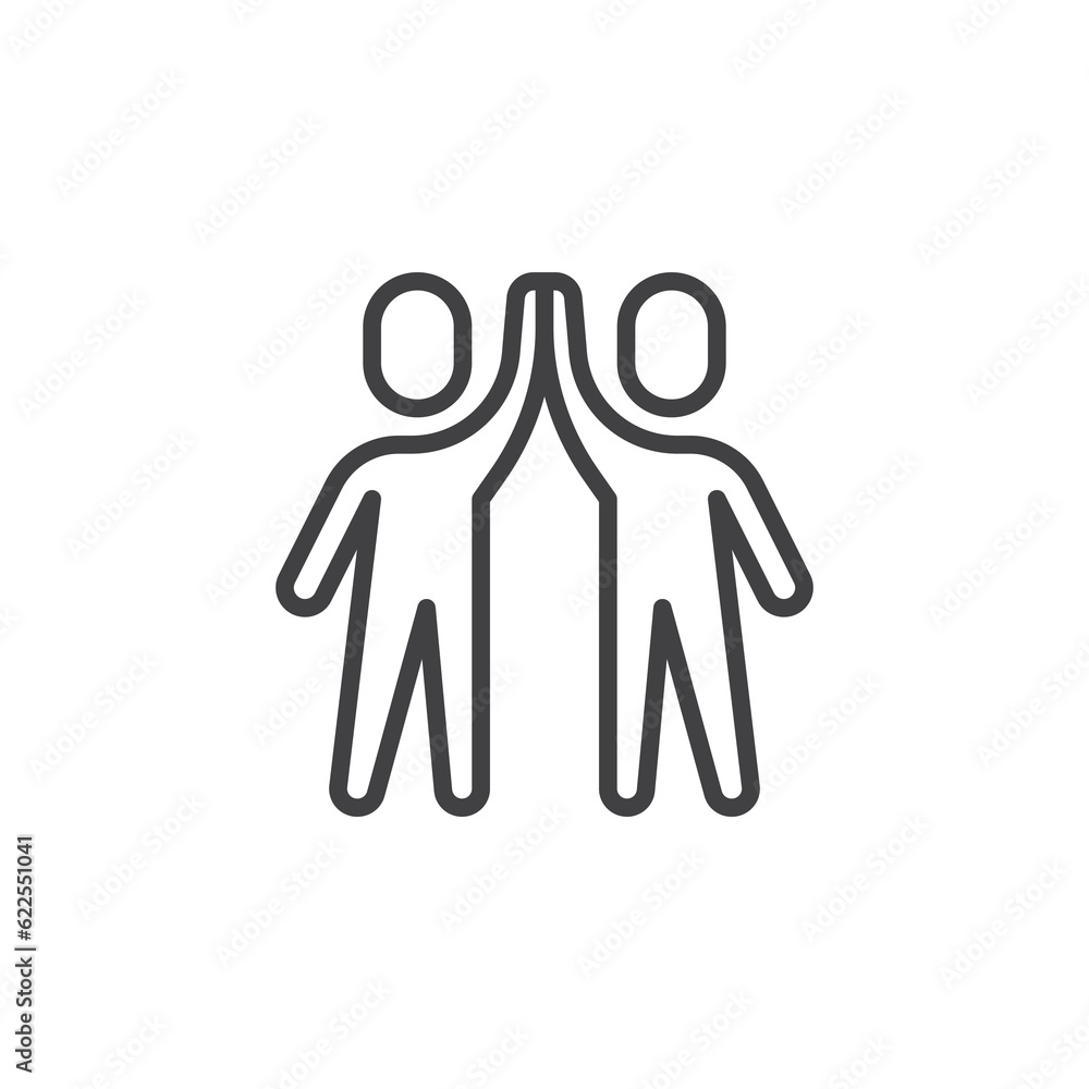 Teamwork, partnership line icon Teamwork, partnership line icon