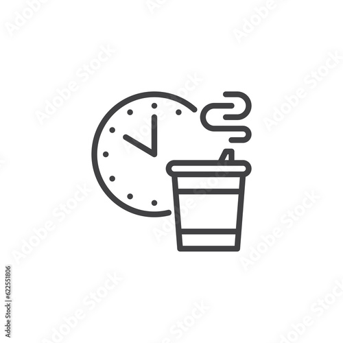 Coffee break time line icon