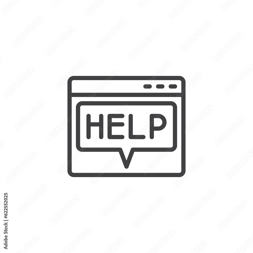 Online help line icon Online help line icon