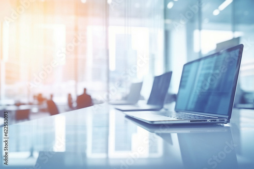 Wallpaper Mural Ai generative. Abstract blurred office interior room. Torontodigital.ca