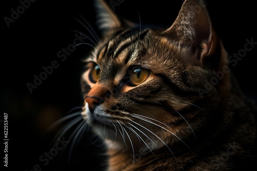 portrait of a cat.  © D