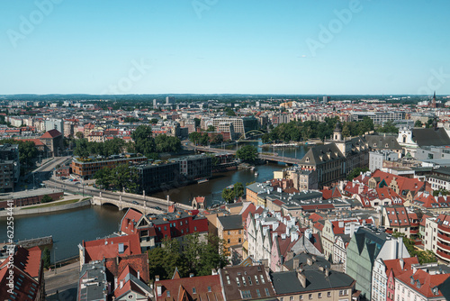 Wroclaw University and Oder river in Wroclaw