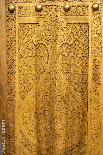 a wood with a flower design
