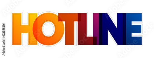 Hotline colorful text quote, concept background