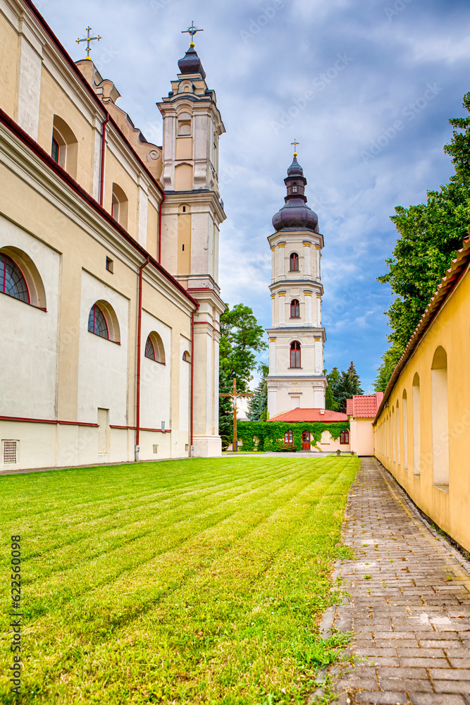 Belarus Destinations. Backyard of Cathedral Of The Blessed Virgin Mary And Monastery Of The Greyfriars in Pinsk
