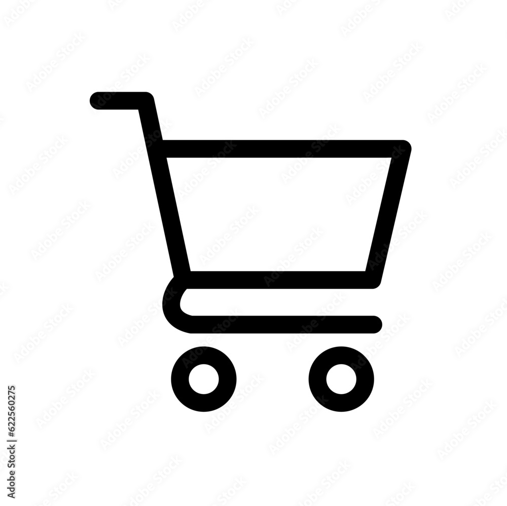 Shopping cart icon line editable stroke vector illustration EPS 10 Shopping cart icon line editable stroke vector illustration EPS 10
