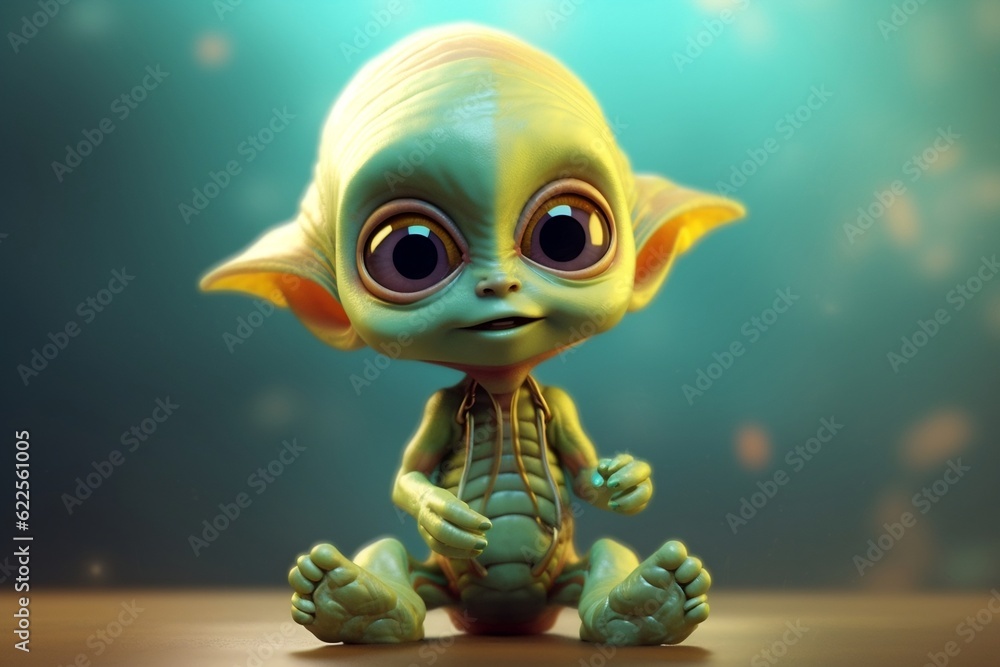 Cute Baby Alien Extraterrestrial' Generative AI