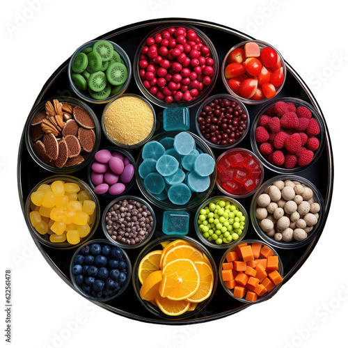a colorful platter filled with an assortment of fresh fruits and vegetables