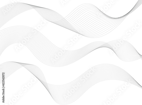 abstract wave background Wave of the many lines. Abstract wavy stripes on a white background isolated. Creative
