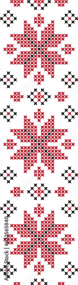 Obraz premium embroidered cross-stitch ornament national pattern
