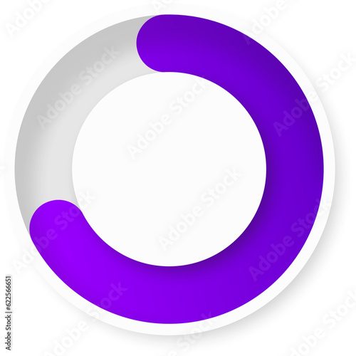 Circle Percentage Chart Modern UI Icon