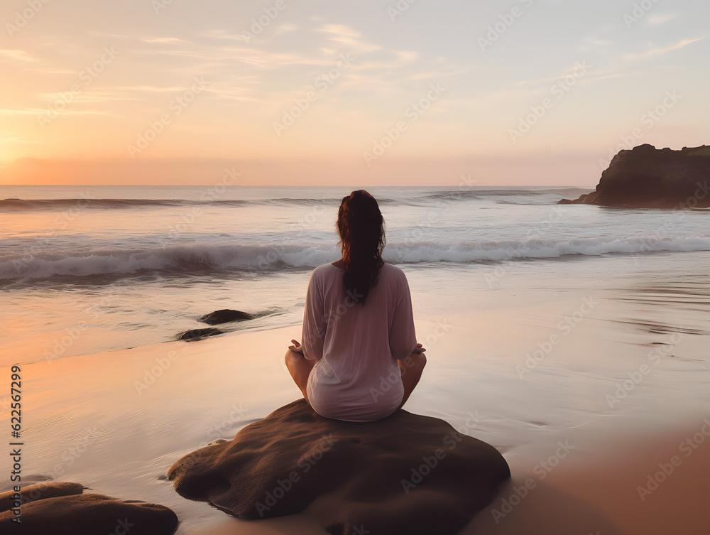 Fototapeta premium yoga on the beach