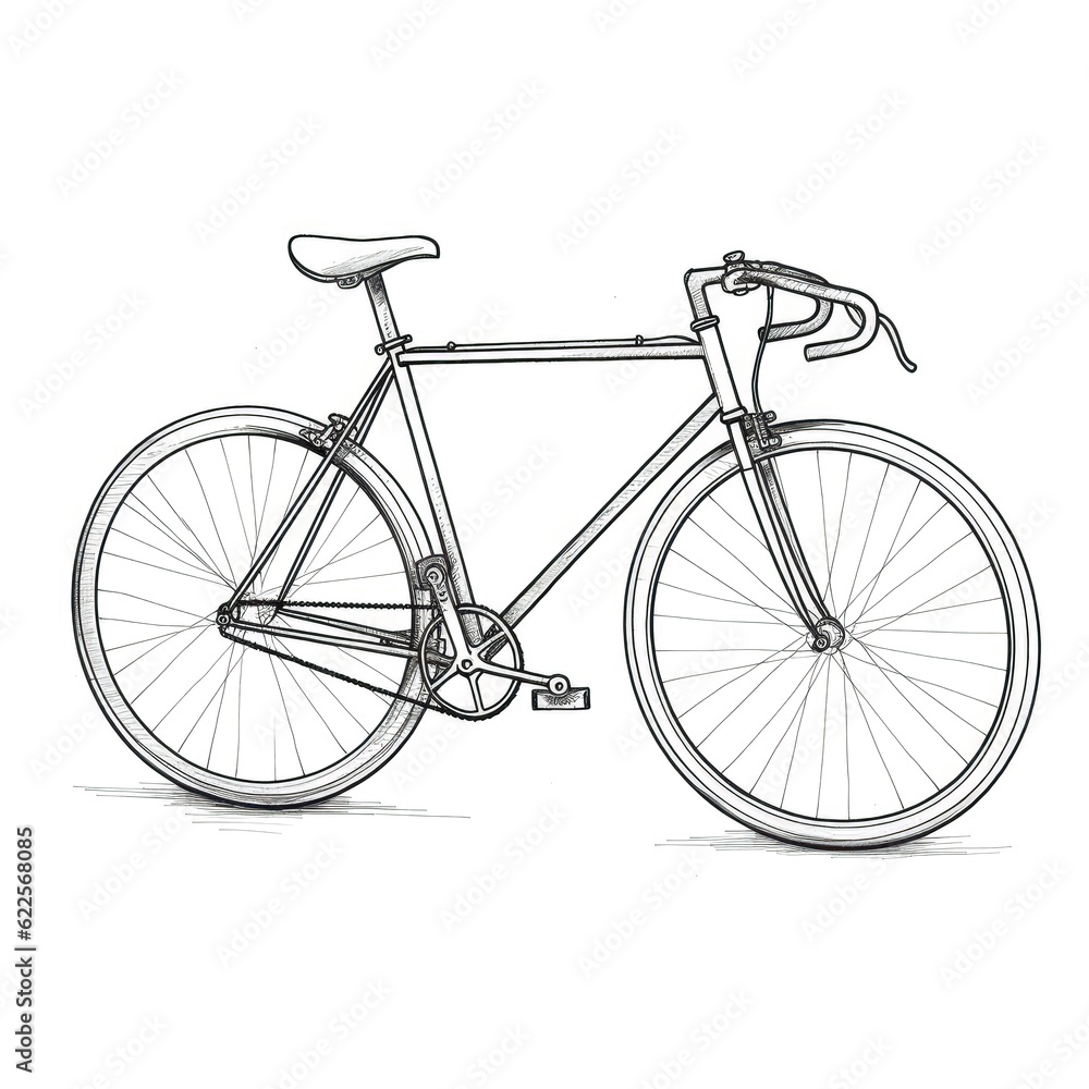 Obraz premium road bicycle ai generated