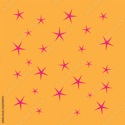 Free vector flat sparkling star collection