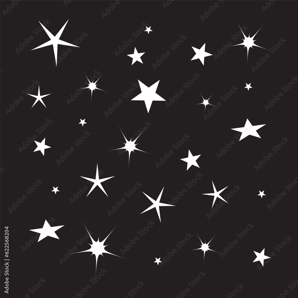 Free vector flat sparkling star collection Free vector flat sparkling star collection