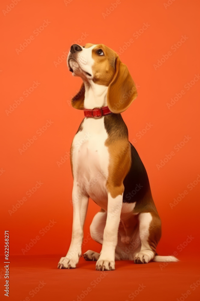 Very cute Beagle in nature, national geography, Wide life animals. AI Generated.