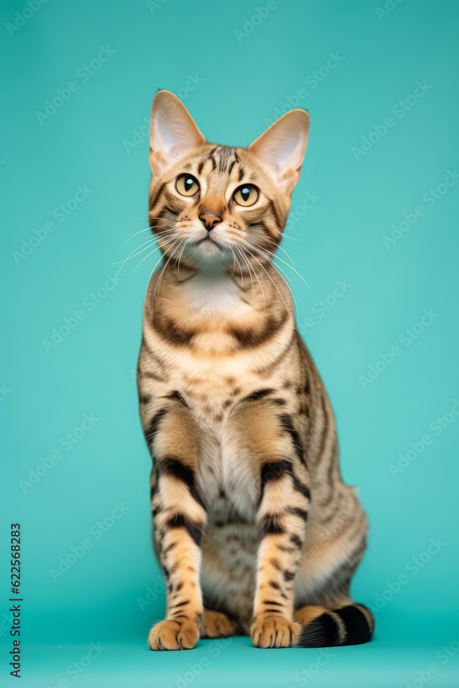 Very cute Bengal in nature, national geography, Wide life animals. AI Generated.
