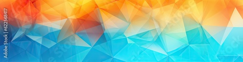 Panorama. Abstract background. Geometric pattern with lines and triangles. Gradient. Illustration. Wide banner. Modern multicolor background with space for design