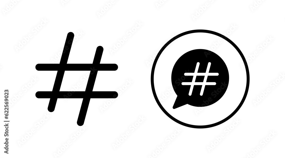 Obraz premium Hashtag icon vector. hashtag simbols