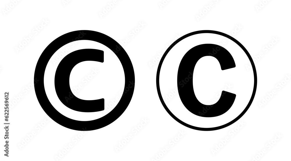 Copyright icon vector. copyright symbol Copyright icon vector. copyright symbol