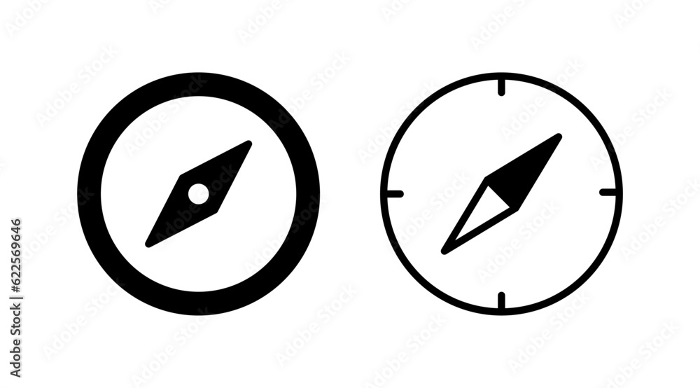 Compass icon vector. navigation icon Compass icon vector. navigation icon