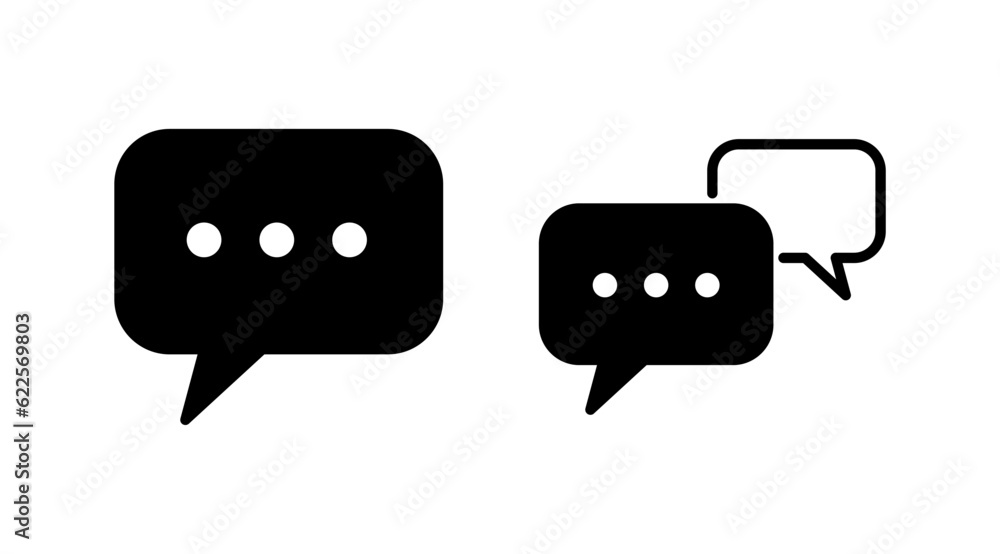 Fototapeta premium Chat icon vector. Chat Icon in trendy flat style isolated. Speech bubble symbol