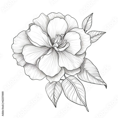 red Camellia flower ai generated