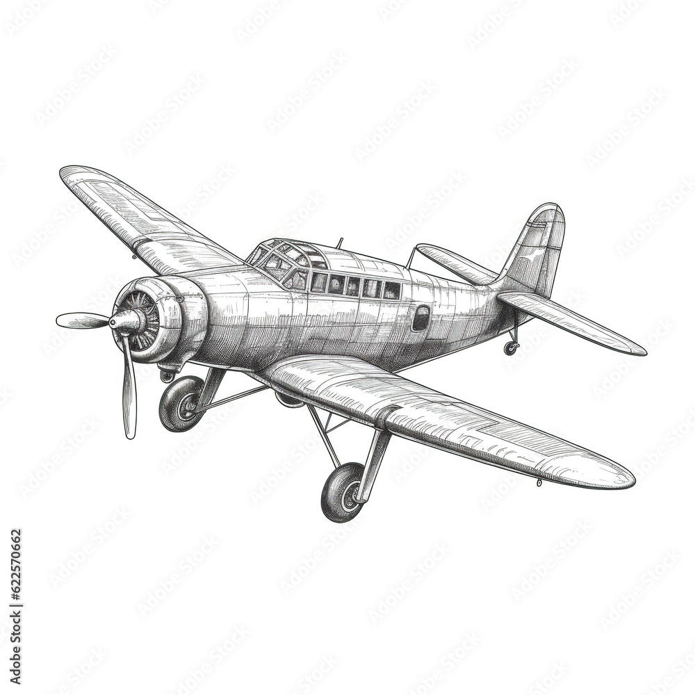 Fotografie retro Vintage Airplane ai generated