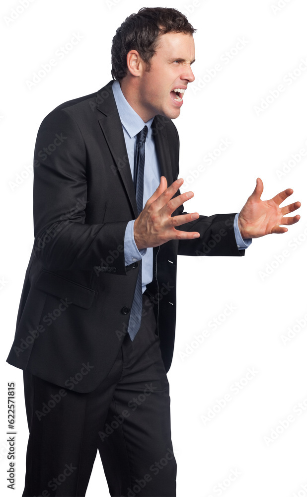 Digital png photo of furious caucasian businessman shouting on transparent background Digital png photo of furious caucasian businessman shouting on transparent background