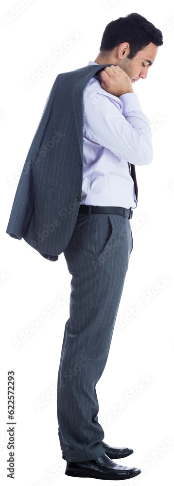 Digital png photo of sad asian businessman looking down on transparent background Digital png photo of sad asian businessman looking down on transparent background