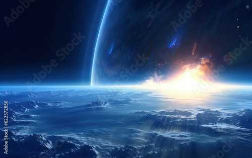 Earth and Sky Universe Background Earth and Sky Universe Background