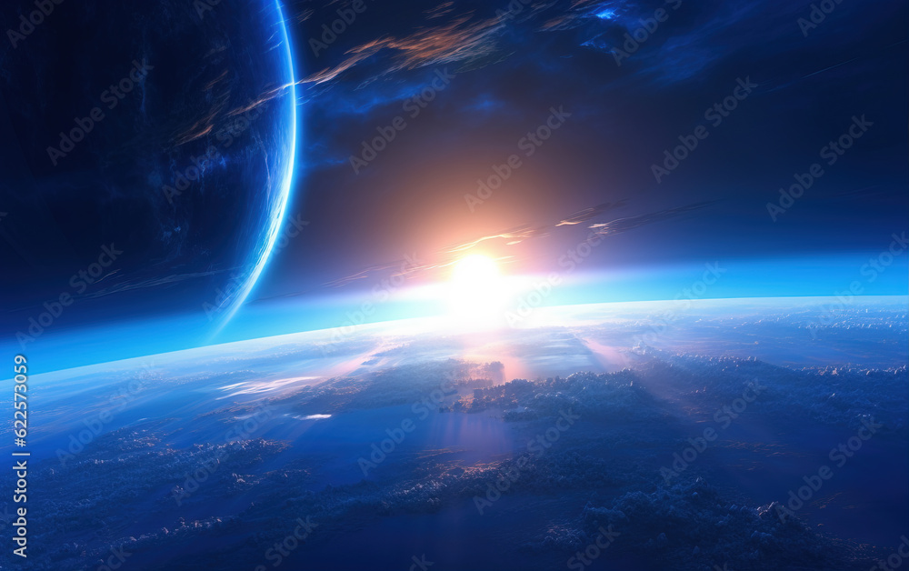 Earth and Sky Universe Background,Earth and Sky Universe Background