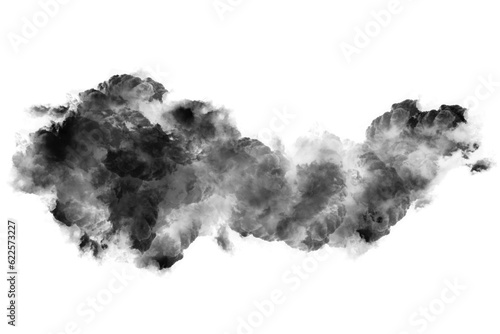 Transparent smoke isolated on white background